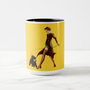 Retro GRANATDÅLIGAFLICKOR Klämma fastUps Mugg