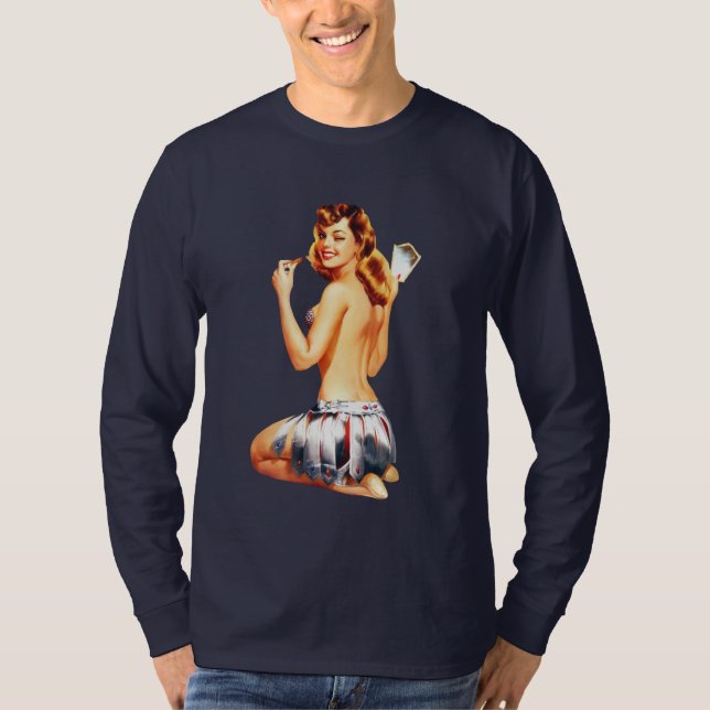 Retro GRANATDÅLIGAFLICKOR Klämma fastUps T-shirt (Framsida)