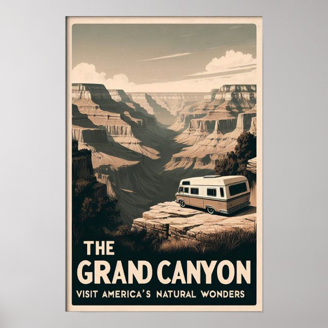 Retro Grand Canyon Äventyr Poster (Framsidan)