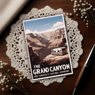 Retro Grand Canyon-äventyr Vykort