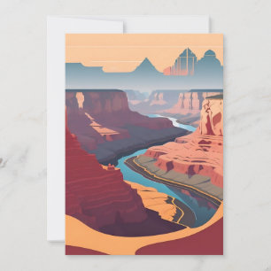 Retro - Grand Canyon Inbjudningar