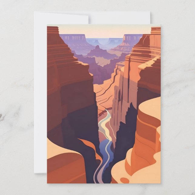 Retro - Grand Canyon Inbjudningar (Framsida)