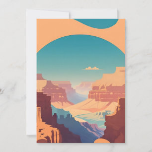 Retro - Grand Canyon Inbjudningar