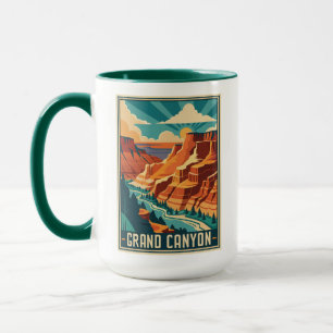 Retro Grand Canyon nationalpark Mugg