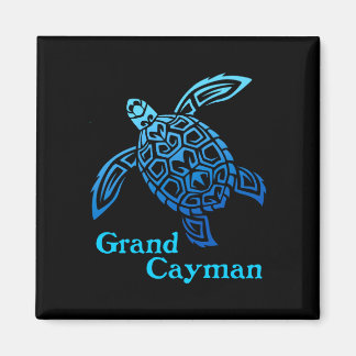 Retro Grand Caymanöarna havssköldpadda tribal Magnet