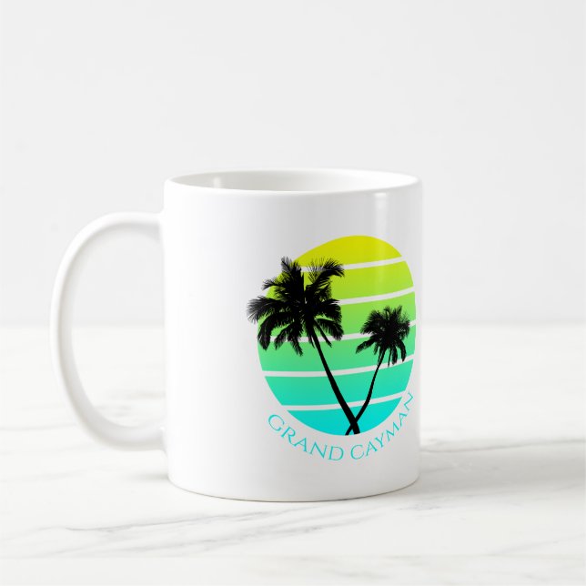 Retro Grand Caymanöarna Kaffemugg (Vänster)