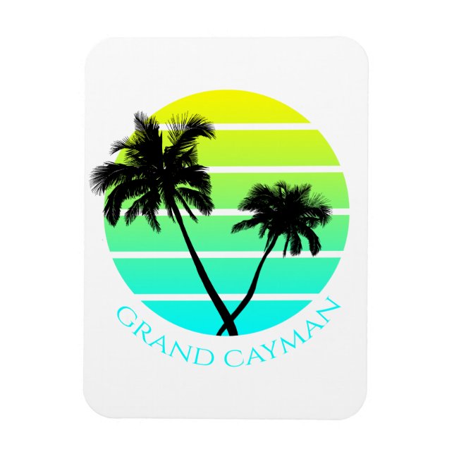 Retro Grand Caymanöarna Magnet (Vertikal)