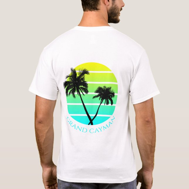 Retro Grand Caymanöarna T Shirt (Baksida)