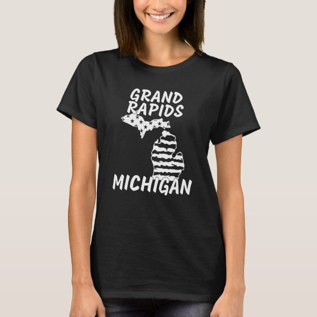 Retro Grand Rapids MI Michigan Apparel Souvenir T Shirt (Framsida)
