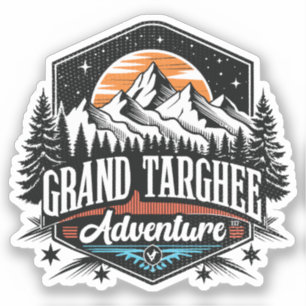 Retro Grand Targhee Ski Klistermärken