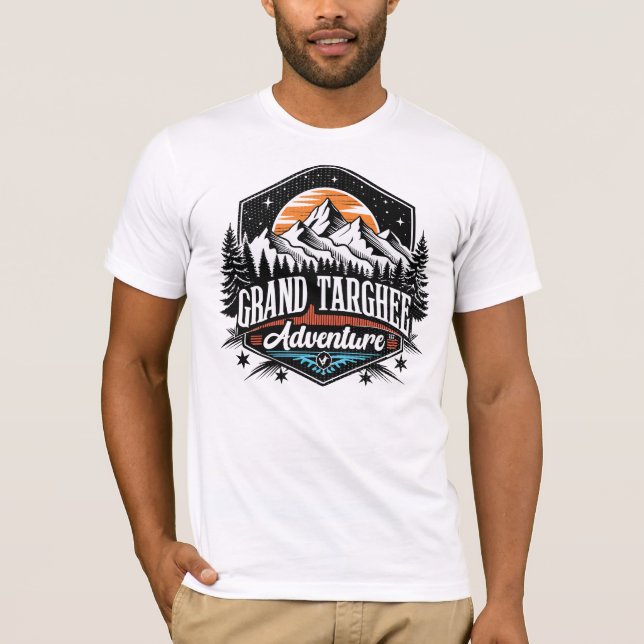 Retro Grand Targhee Ski T Shirt (Framsida)