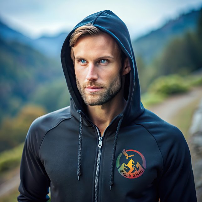 Retro Grand Teton Hike Sunset T-Shirt (Skapare uppladdad)