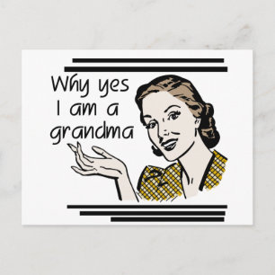 Retro Grandma T-shirts och presenter Vykort