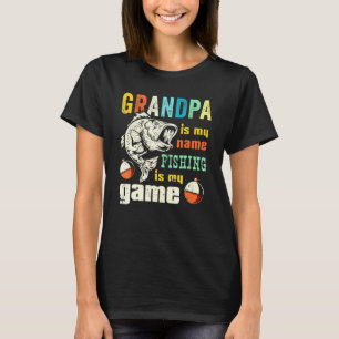 Retro Grandpa Bass Fisherman Bass Fishing Grandfat T Shirt