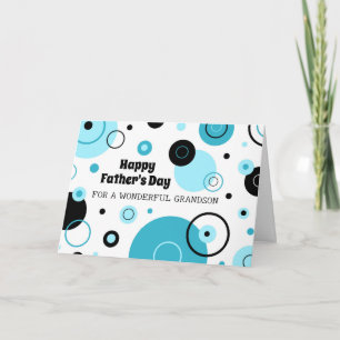 Retro Grandson Lycklig Fars dag Kort