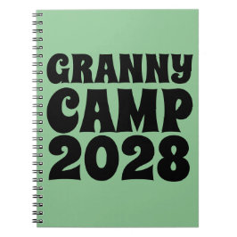 Retro Granny Camp Text Anteckningsbok