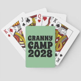 Retro Granny Camp Text Casinokort