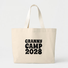 Retro Granny Camp Text Jumbo Tygkasse
