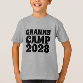 Retro Granny Camp Text Kids T Shirt