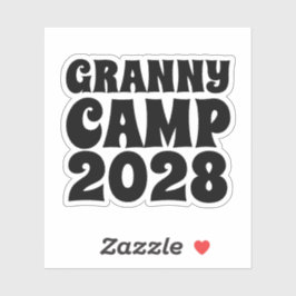 Retro Granny Camp Text Klistermärken