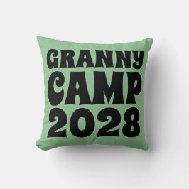 Retro Granny Camp Text Kudde