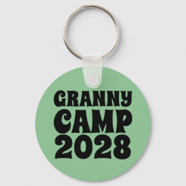 Retro Granny Camp Text Nyckelring