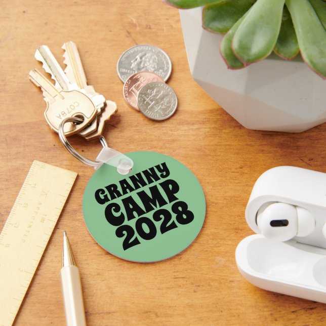 Retro Granny Camp Text Nyckelring (Skrivbord)