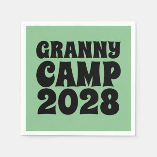 Retro Granny Camp Text Pappersservett