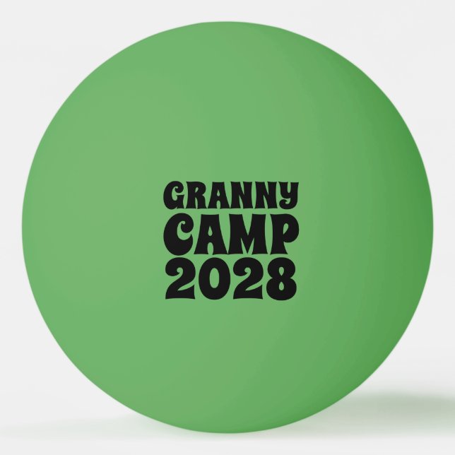 Retro Granny Camp Text Pingisboll (Framsidan)