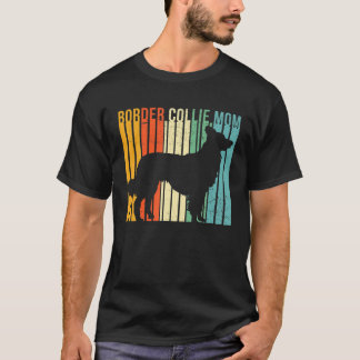 Retro Gräns Collie Mamma Cute Gräns Collie Älskare T Shirt