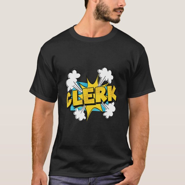 Retro Graphic Bank Clerk Bookkeeper Bank Employee T Shirt (Framsida)