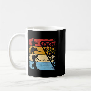Retro Graphic Bassäng Billiard Snooker Billard Cue Kaffemugg