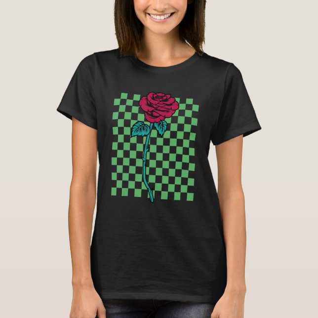 Retro Graphic Botanical Flowers  Plant Lo T Shirt (Framsida)