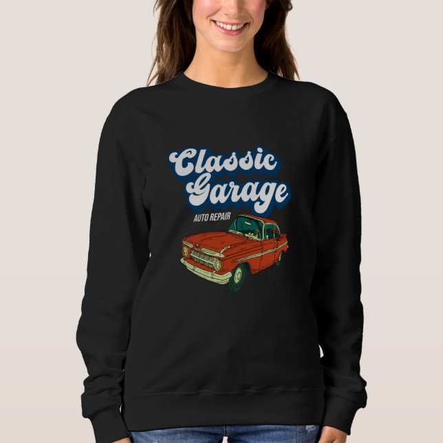 Retro Graphic Car Car Mechanic Vehicle Technician  T Shirt (Framsida)
