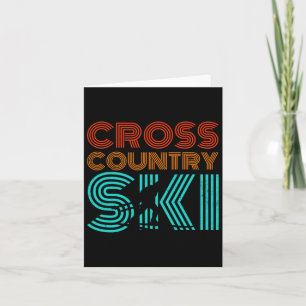 Retro Graphic Cross country Skiing Winter Sports B Kort