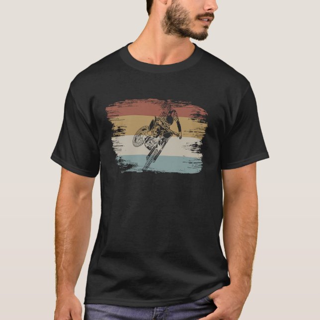 Retro Graphic Dirt Biker Motorcycle Enduro Motocro T Shirt (Framsida)