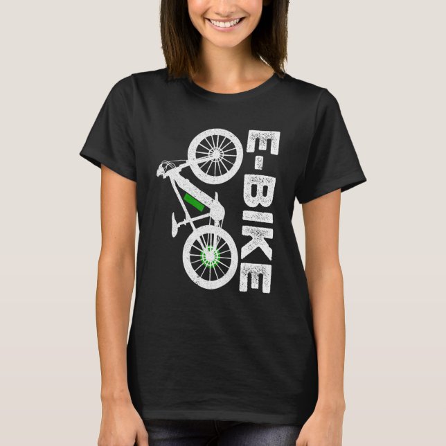 Retro Graphic E-Bike Mountainbiking Bicycle E-Bike T Shirt (Framsida)