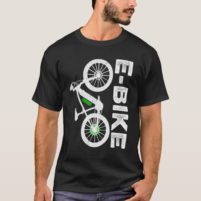 Retro Graphic E-Bike Mountainbiking Bicycle E-Bike T Shirt (Framsida)