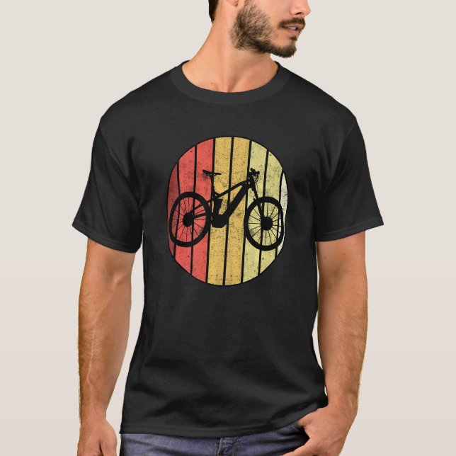 Retro Graphic E Bike Mountainbiking Bicycle E Bike T Shirt (Framsida)