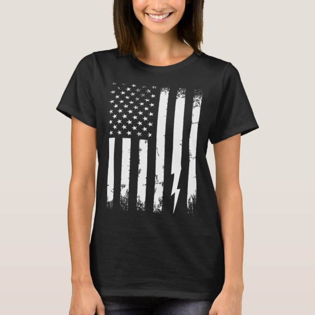 Retro Graphic Electrician Electrical Engineer Engi T Shirt (Framsida)