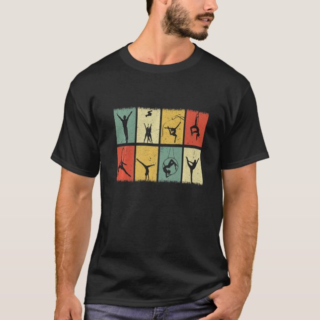 Retro Graphic Gymnast Gymnastics Acrobat Acrobat T Shirt (Framsida)