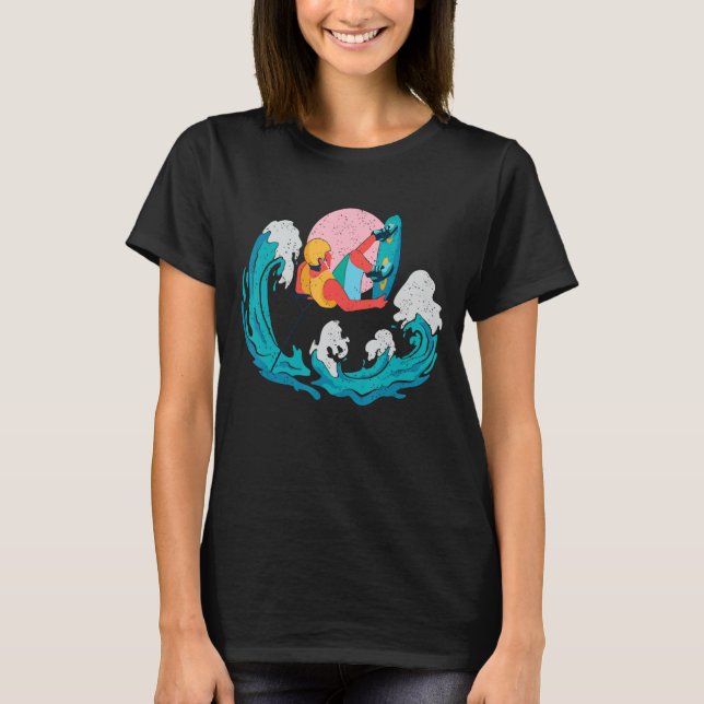 Retro Graphic Gymnast Gymnastics Acrobat Acrobat T Shirt (Framsida)