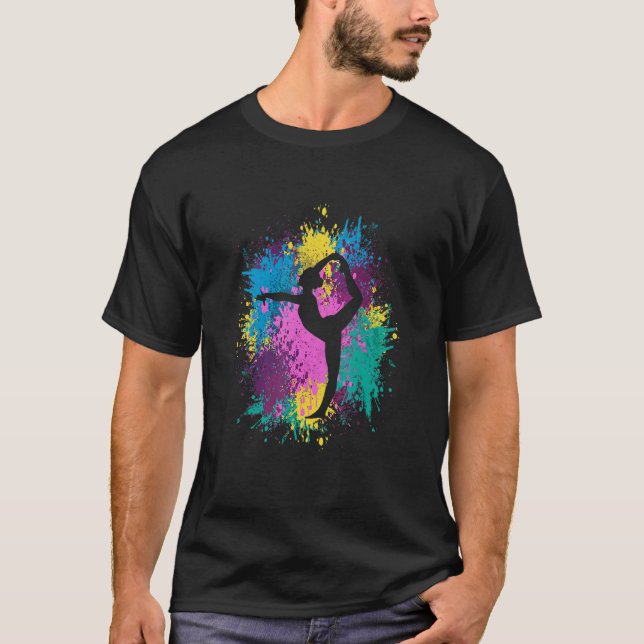 Retro Graphic Gymnast Gymnastics Acrobat Acrobat T Shirt (Framsida)