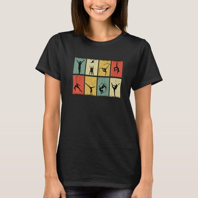 Retro Graphic Gymnast Gymnastics Acrobat Acrobat T Shirt (Framsida)