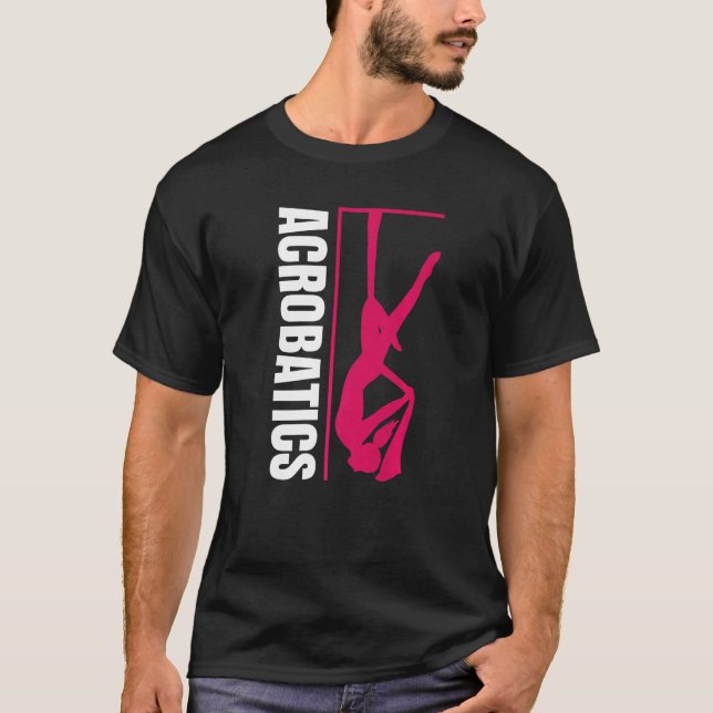 Retro Graphic Gymnast Gymnastics Acrobat Acrobatic T Shirt (Framsida)
