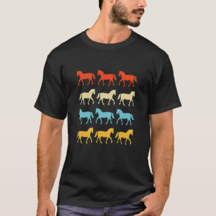 Retro Graphic Horse Lover Equestrian Rider Horses T Shirt