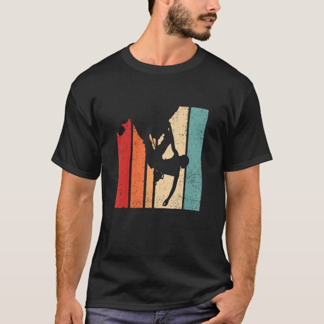 Retro Graphic klättring Bouldering Sten Kliber Mou T Shirt (Framsida)