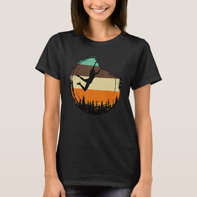 Retro Graphic klättring Bouldering Sten Kliber Mou T Shirt (Framsida)