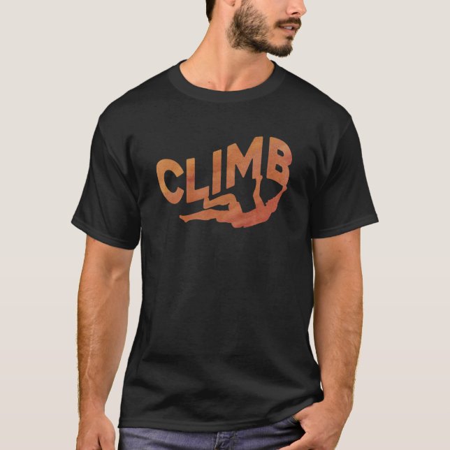 Retro Graphic klättring Bouldering Sten Kliber Mou T Shirt (Framsida)