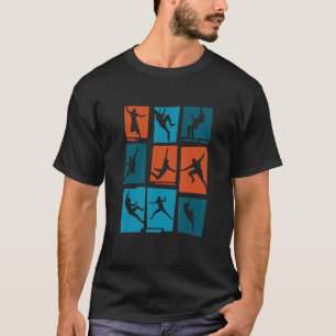 Retro Graphic klättring Bouldering Sten Kliber Mou T Shirt